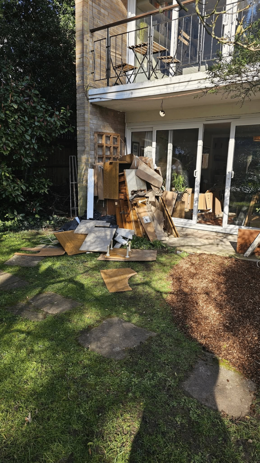 Garden-side before Instaclear clearance